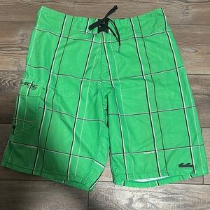 Billabong Green Board Shorts Quick-Dry Athletic Fit